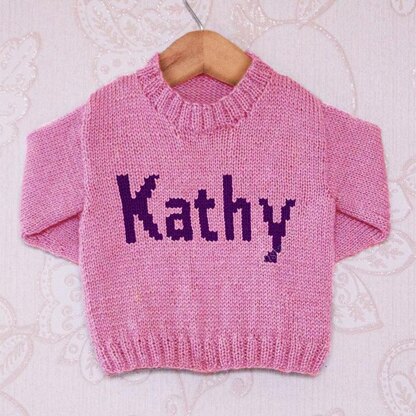 Intarsia - Kathy Moniker Chart - Childrens Sweater