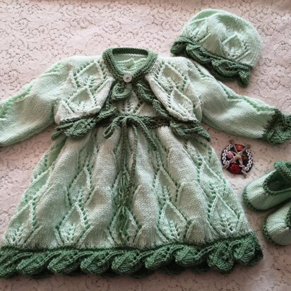 105. Leafy Lace Dress Set