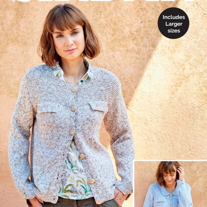 Jackets in Sirdar No.1 Aran Stonewash - 8270 - Downloadable PDF