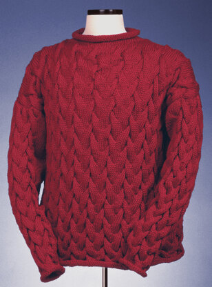 Wavy Cable Rollneck Pullover