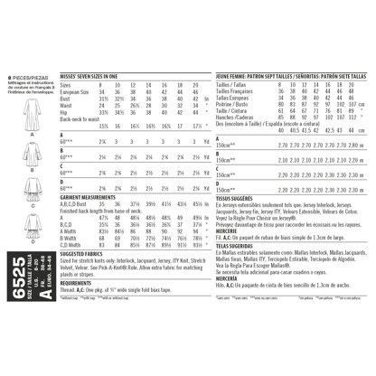 New Look 6525 Womenâ€™s Knit Dress 6525 - Paper Pattern, Size A (8-10-12-14-16-18-20)