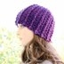 Crochet Warm Purple Hat For Women & Girls