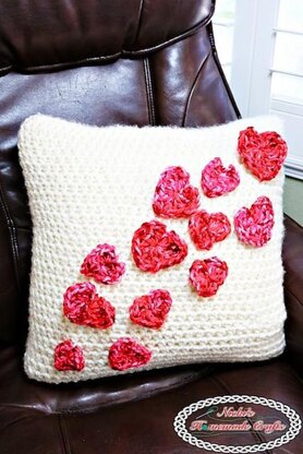 Pillow Case with Flying Hearts