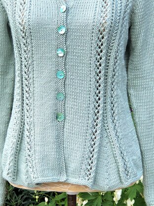 Cardigan with Lacy Godets