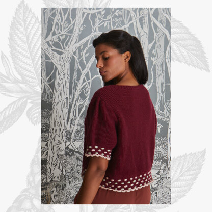 "Florence Frill Short Sleeve Jumper" - Jumper Knitting Pattern For Women in Willow & Lark Poetry by Willow & Lark