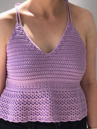 Crochet Pattern - Peaches Peplum Top