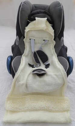 Little Lamb Hooded Baby Car Seat Blanket