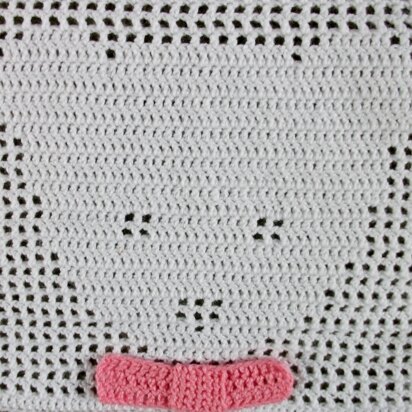 Teddy Face Filet Baby Blanket