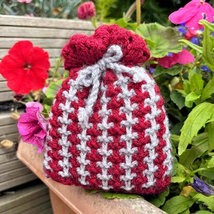 Textured Tweed Lavender Bag Knitting Pattern - Free Knitting Pattern