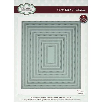 Creative Expressions Sue Wilson Noble Double Pierced Rectangles B Craft Die Set