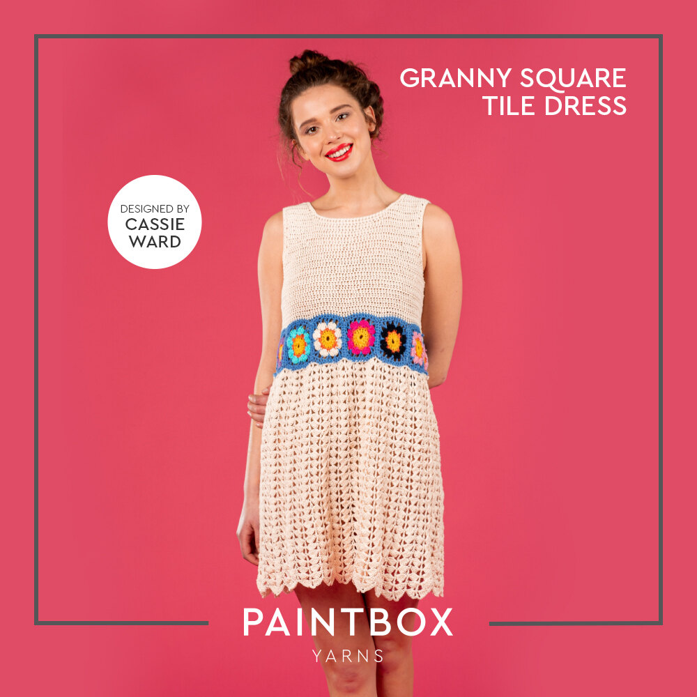 Granny Square Tile Dress - Free Dress Crochet Pattern For Women in