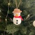 Crochet snowman pattern Christmas ornament Amigurumi snowman decoration