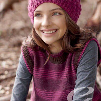 Megan Vest and Beret Hat in Ella Rae Superwash Classic - E18-07 - Downloadable PDF