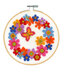 DMC Floral Wreath Cross Stitch Kit (with 7in hoop) - 7in