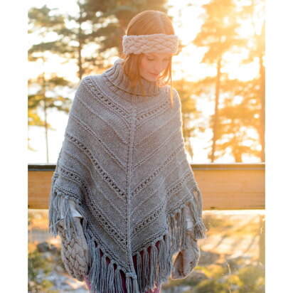 Gestrickter Damenponcho in Novita Isoveli - NFFP017 - Downloadable PDF