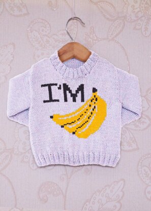 Intarsia - I'm Bananas Chart - Childrens Sweater