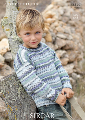 Boys Sweater in Sirdar Crofter DK - 2256 - Downloadable PDF