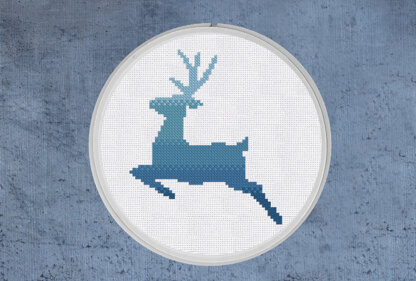 Cross Stitch Pattern Gradient Deer by Leonor Kiokiz