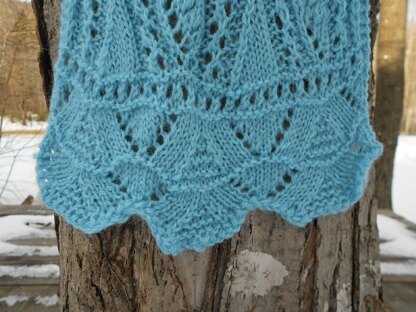 Airy Leaves Lace Scarf