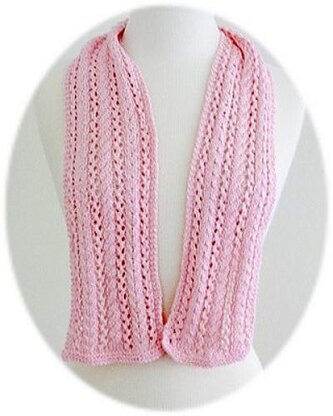 K705-Cable & Lace Scarf
