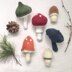 Knit Mushroom Christmas Ornaments