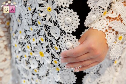 Lace cardigan with butterflies