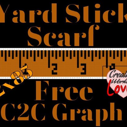 Yard Stick Scarf C2C Stitch graph