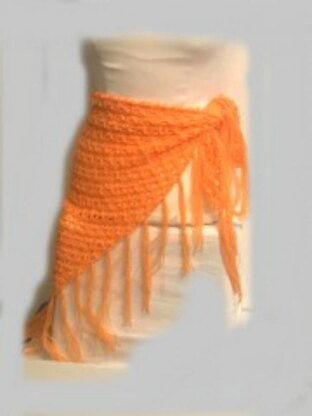 Orange Peel Pareo Wraparound Skirt