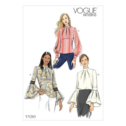 Vogue Misses' Top with Sleeve and Cuff Variations V9285 - Sewing Pattern