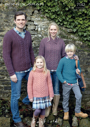 Sweaters in Hayfield Bonus Aran with Wool - 7142 - Downloadable PDF