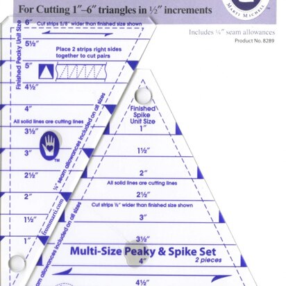 Marti Michell Ruler Peaky And Spike Quilting Template