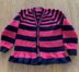 Child's Striped ‘V’ Neck Top Down Cardigan 2-10yrs