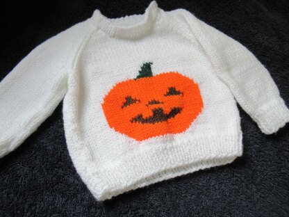 Baby Halloween Pumpkin Motif Jumper