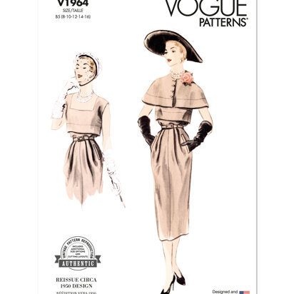 Vogue Sewing Misses' Dress and Capelet V1964 - Sewing Pattern