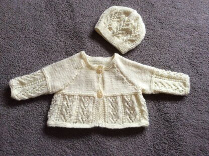 Baby cardigan and hat