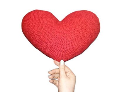 Large Heart Crochet Pattern, Heart Amigurumi Pattern