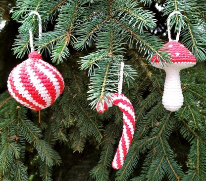 Christmas ornaments Amigurumi set of 3