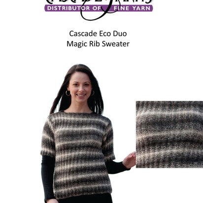 Magic Rib Sweater in Cascade Eco Duo - W242 - Free PDF