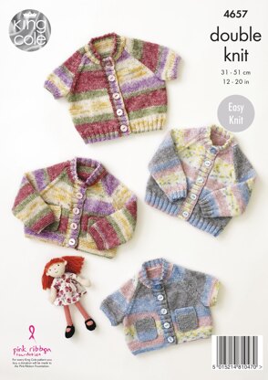 Cardigans in King Cole Splash DK - 4657 - Downloadable PDF