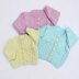 Knitting Pattern for Babies Round Neck Cardigan New-Born, 0-3mths, 3-6mths #590