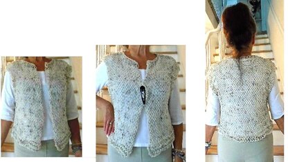 822 Airy Openweave Shrug/Vest