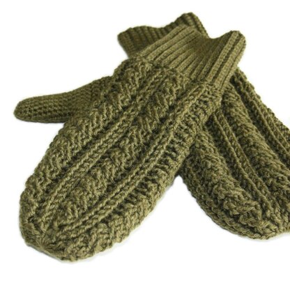 Ladies Cabled Mittens