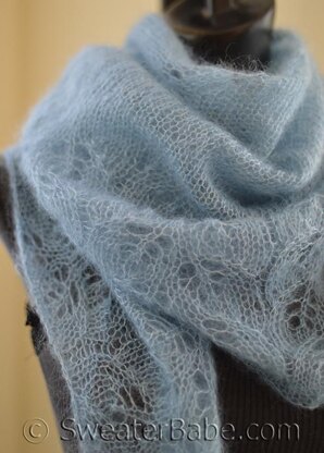 #172 Cloudy Skies Diaphanous Scarf