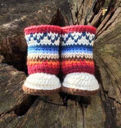 Mukluk Baby Booties Crochet Pattern