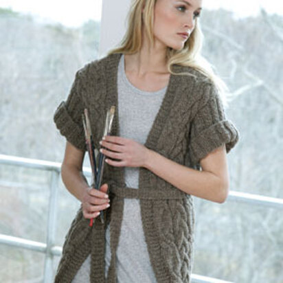 Sandstone Cabled Coat in Tahki Yarns Montana