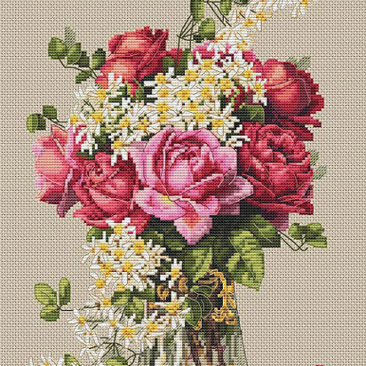 Merejka Roses Cross Stitch Kit - 22cm x 32cm