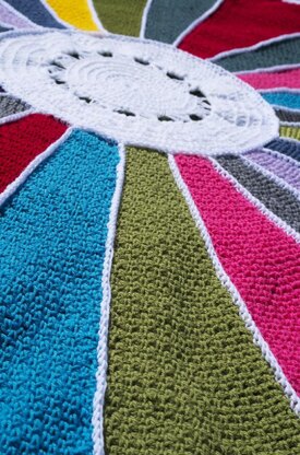Sunburst Crocheted Afghan