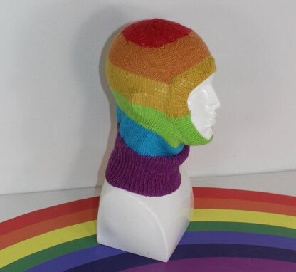 Rainbow 4Ply Balaclava Circular