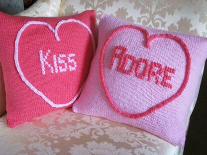 Love Heart Cushions (Kiss & Adore)