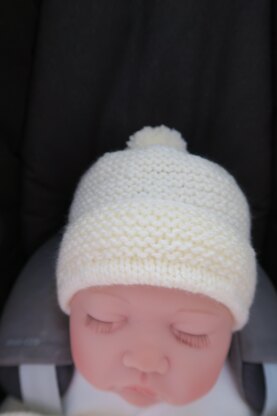 Easy Knit Baby Car Seat Blanket & Hat